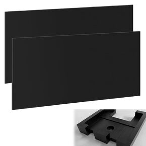 2 Pcs 24" x 48" Black HDPE Plastic Sheet, 1/4" Thick High Density Polyethylene Board, Solid Plastic Block Board for DIY Projects, Home Decor, Handcrafts in Kuwait