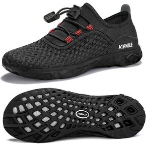 أحذية مائية من ATHMILE للأطفال الصغار أحذية الشاطئ المائية للأولاد والبنات سريعة الجفاف وخفيفة الوزن وحمام سباحة ونهر حافي القدمين والمشي لمسافات طويلة والحديقة المائية مع فتحات تصريف وأساسيات التخييم والتجديف in Kuwait