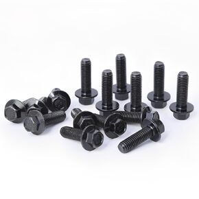 M10-1.25 * 30-15PCS Flanged Hex Head Bolts (SELF-Locking Type) Nuts, Screws Nuts for Motorcycle Coarse Thread,Pump,Fix Car,DIY Project in Kuwait