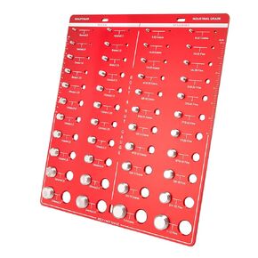 44-in-1 Nut and Bolt Thread Checker, Thread Checker, Wall-Mountable Metric & SAE Thread Identifier Gauge, Precision Bolt Thread Checker Tool with 22 Metric & 22 Imperial Sizes (Go/No-Go Design) in Kuwait