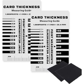 أداة قياس سمك البطاقة الرياضية من BBRGIRL، أداة قياس النقاط مع قطعتي قماش للتنظيف، ومكتشف حجم التحميل العلوي، والعناية بالبطاقة (قطعتان) in Kuwait