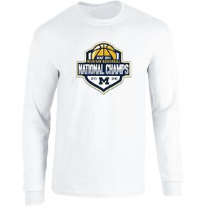2025-2026 University of Michigan National Champions Basketball Long Sleeve T-Shirt, Officially Licensed in Kuwait