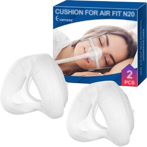 عبوتان من وسائد قناع الأنف من الإسفنج الذكي (L) لـ ResMed AirTouch N20 وAirFit N20، وتتميز بختم مانع للتسرب مع تقنية CPAP ذات الإسفنج الذكي البني - كبيرة in Kuwait