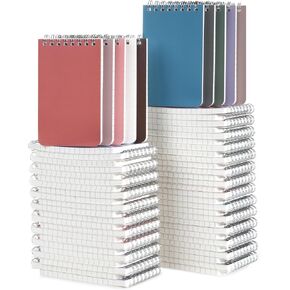 Dynta Small Notebooks Bulk 3x5 Inch, 60 Packs Mini Top Bound Spiral Notepad With Lined Pages, Pocket Notebook 10 Morandi Colored 60Sheets/120Pages (80GSM), Memo Notepads for Home, School, Travel in Saudi Arabia