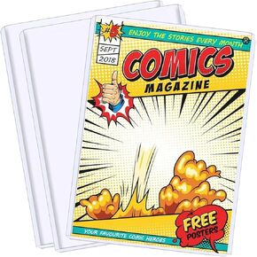 3pack Comic Book Toploaders - 7.6x11 inch Percium PVC Hard Sleeves for Current & Silver Age Comics | حماية واضحة بلورية | حامل وتخزين وجمع in Kuwait