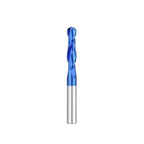 1pcs Ball Nose Carbide End Mill 2 Flute 3.175/4/6/8/10/12mm Shank Milling Cutter CNC Router Bit Nano Blue Coated Double Flutes Spiral Tool in Saudi Arabia