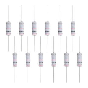 MECCANIXITY 12 قطعة 27 أوم 5 واط مقاوم غشاء أكسيد معدني مقاوم للهب للوحة الخبز DIY مشاريع الصوت والفيديو الإلكترونية in Kuwait