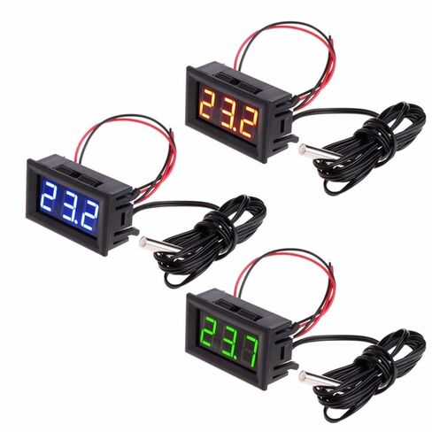 5 فولت 12 فولت 0.56 "" LED ميزان الحرارة الرقمي سيارة داخلي حاضنة خارجية حوض السمك جهاز قياس درجة الحرارة محطة الطقس رصد in Kuwait