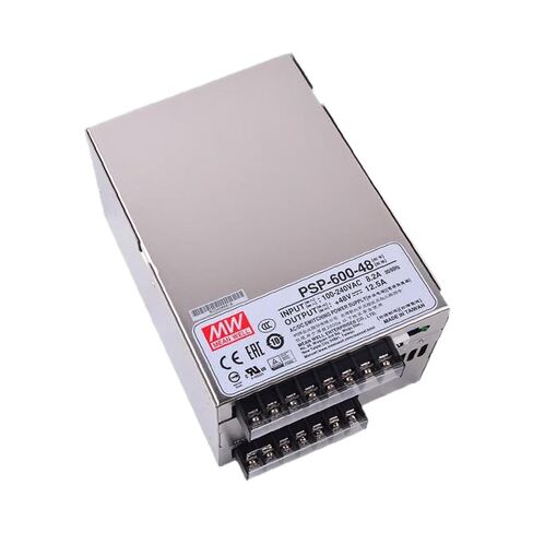 Mean Well PSP-600-48 Enclosed Switching AC-to-DC Power Supply, Single Output, 48V, 0-12.5A, 600W, 3.7" H x 4.7" W x 6.7" L in Saudi Arabia