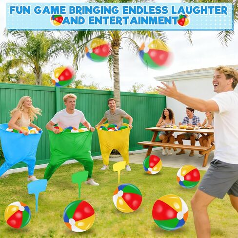 Granny Pants Yard Game, 3 PCS Granny Pants Outdoor Party Game with 15 Bouncy Balls 3 Ground Stakes, Granny Pants Game for Group, Family Gatherings Birthday Party Gift, School Carnival Activitie in Saudi Arabia