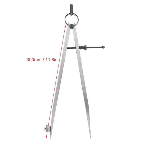 Wing Divider, Adjustable&Lockable Precision Spring Divider Caliper with Pen Holder Craft Rotating Tool(300mm) in Saudi Arabia