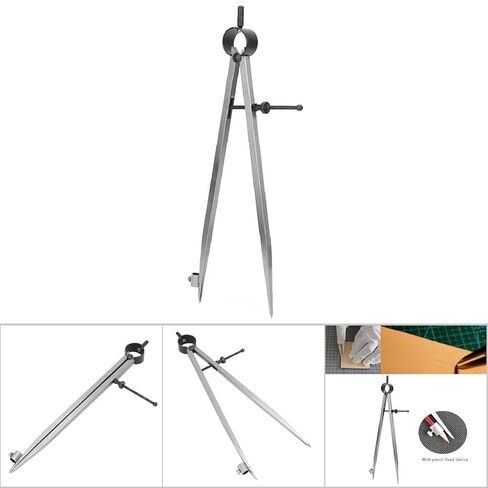Wing Divider, Adjustable&Lockable Precision Spring Divider Caliper with Pen Holder Craft Rotating Tool(300mm) in Saudi Arabia