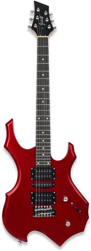 Fojill Cool Shape 39 Inch Electric Guitar Solid Body Maple Neck Rosewood Fretboard With Gig Bag Strap Cable(FCG-50, Metallic Red) in Saudi Arabia