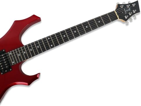 Fojill Cool Shape 39 Inch Electric Guitar Solid Body Maple Neck Rosewood Fretboard With Gig Bag Strap Cable(FCG-50, Metallic Red) in Saudi Arabia