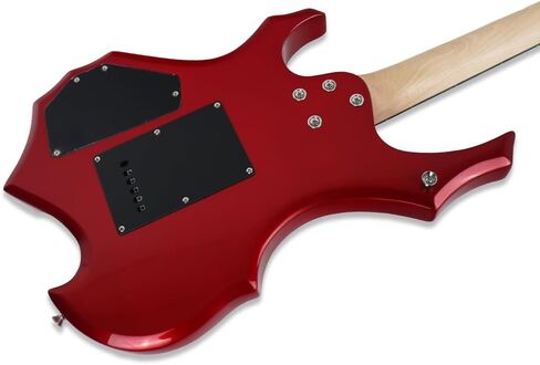 Fojill Cool Shape 39 Inch Electric Guitar Solid Body Maple Neck Rosewood Fretboard With Gig Bag Strap Cable(FCG-50, Metallic Red) in Saudi Arabia