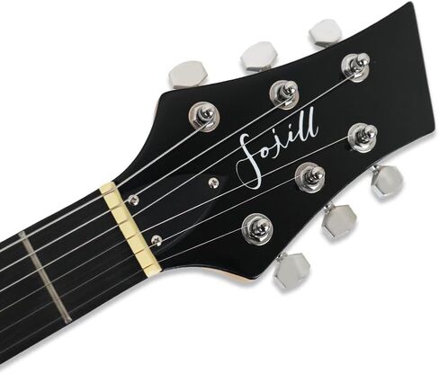 Fojill Cool Shape 39 Inch Electric Guitar Solid Body Maple Neck Rosewood Fretboard With Gig Bag Strap Cable(FCG-50, Metallic Red) in Saudi Arabia