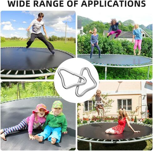 Veemoon 20pcs Trampoline Replacement Triangle Buckle Metal Triangle Rings Buckle Universal Accessories for Trampoline Replacement Repair Easy to Use Quick Connect in Saudi Arabia