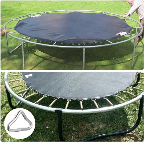 Veemoon 20pcs Trampoline Replacement Triangle Buckle Metal Triangle Rings Buckle Universal Accessories for Trampoline Replacement Repair Easy to Use Quick Connect in Saudi Arabia