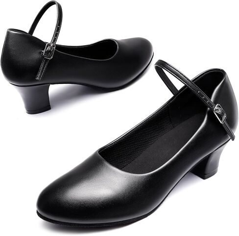 Dynadans Women's Character Shoe Ankle Strap 1.5"/2" Latin Dance Shoes for Ballroom Salsa Tango Flamenco Latin in Kuwait