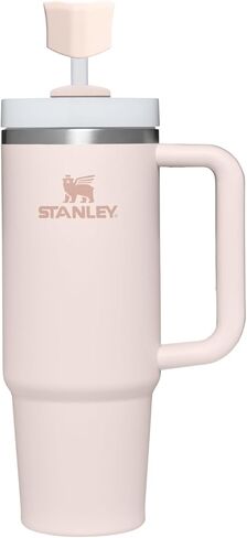 Stanley Quencher Stay Smooth Anti-Pucker Straw Topper 2-Pack | Ergonomic Sip Through Straw Cap for Tumbler with Handle | Silicone Accessory for Drinking Cup | BPA-Free | Rose Quartz in Saudi Arabia