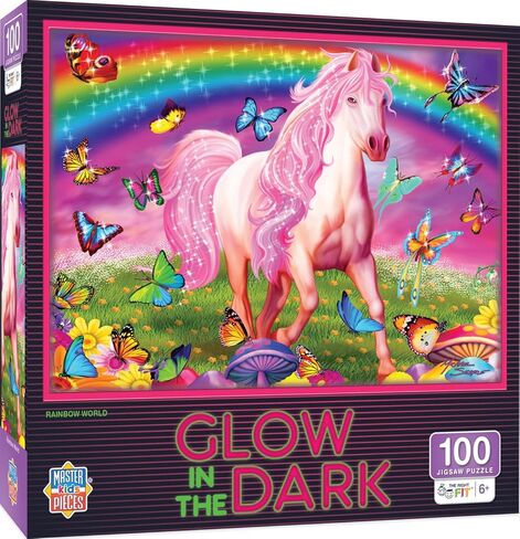 Halloween - Glow in The Dark - Spooky Night 100pc Puzzle - Jigsaw Puzzle with Vibrant Artwork and Durable Pieces - Fun Family Activity, Brain Challenge, and Educational Entertainment for Kids, Teens in Saudi Arabia