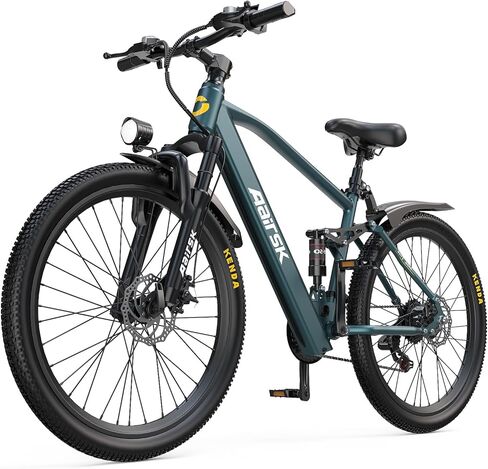 Electric Bike, 23Mph Speed, 13Ah Battery & 750W Motor, 21-Speed & Dual Suspension Ebike, Long Range 40 Miles, 26"/24 Inch Electric Mountain Bicycle for Adults in Saudi Arabia