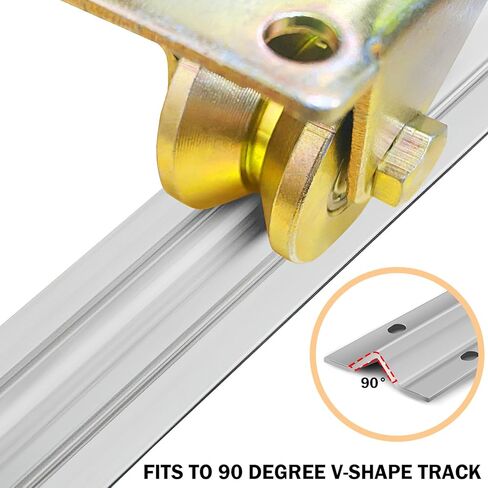 4 Pack 660 lbs Heavy-Duty 2" V Groove Casters | Solid Heavy Duty Sliding Gate Rollers | 2" Dia in Saudi Arabia