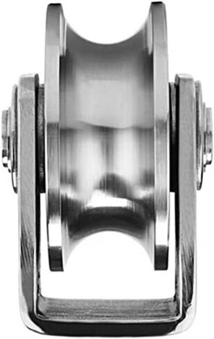 201 Stainless Steel U V H Groove Wheel Pulley, Heavy Duty Wheels Sliding Gate Rollers Pressure Bearing Pulley for Handling, Moving(H Type,3 in) in Saudi Arabia