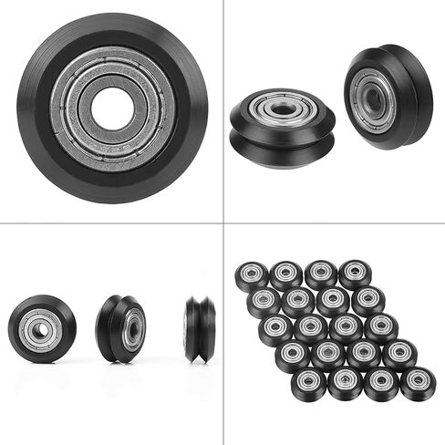 20Pcs V Shape Wheel 625 Bearing Pulley, Grooe Bearing Grooe Wheel Wheels, Grooe Bearing, Grooe Wheel for 3D Printers, CNC Machines, 5Mm Bore in Saudi Arabia