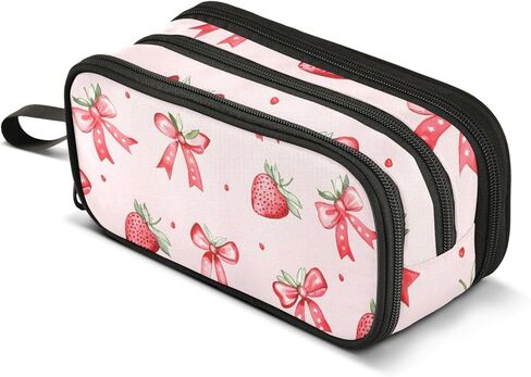 ALAZA Blue Ice Cream Pencil Case for Boys Girls Kids Pencil Pouch 3 Compartment Pen Bag Large Capacity Storage Pencil Holder School Students with Zipper in Saudi Arabia
