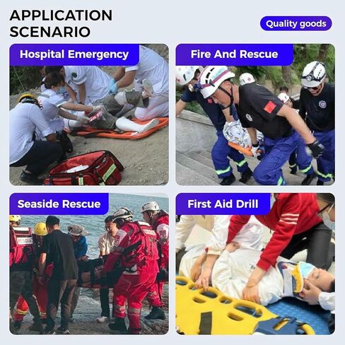 Water Floating Stretcher PE 2-Fold Emergency Rescue Spine Board - Durable Plastic Life Board with Seat Belt for First Responders, Supports 353lbs Weight Capacity, Rc-e9 in Saudi Arabia