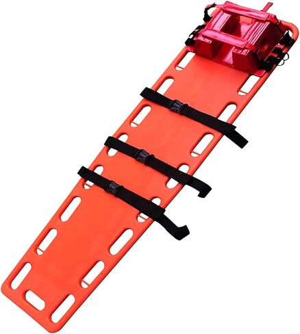 Portable Water Floating Stretcher - Emergency Rescue Spine Board with Head Immobilizer & Straps for Swimming Pool Safety, Lifesaving Rescue Equipment, First Aid Rescue Tool, Red in Saudi Arabia