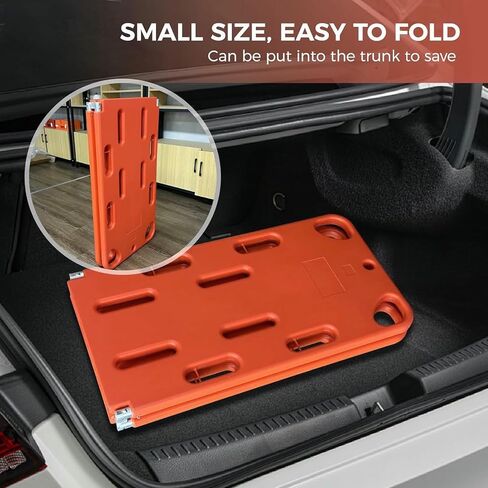 Water Floating Stretcher PE 2-Fold Emergency Rescue Spine Board - Durable Plastic Life Board with Seat Belt for First Responders, Supports 353lbs Weight Capacity, Rc-e8 in Saudi Arabia