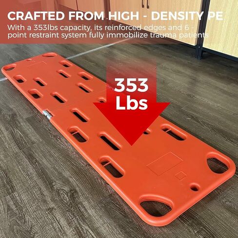 Water Floating Stretcher PE 2-Fold Emergency Rescue Spine Board - Durable Plastic Life Board with Seat Belt for First Responders, Supports 353lbs Weight Capacity, Rc-e8 in Saudi Arabia