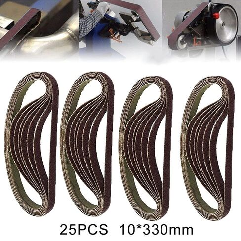 Carbide Sanding Belts, 25pcs 10x330mm Air Finger Sanding Belt Abrasive Pnuematic Woodworking Polishing Tools in Saudi Arabia