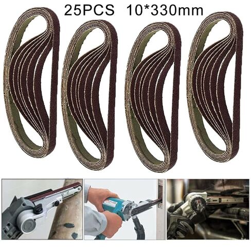 Carbide Sanding Belts, 25pcs 10x330mm Air Finger Sanding Belt Abrasive Pnuematic Woodworking Polishing Tools in Saudi Arabia