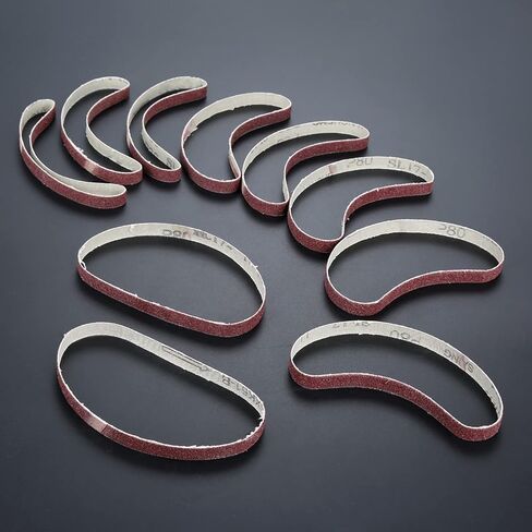 Carbide Sanding Belts, 10Pcs 330 * 10mm Abrasive Polishing Sanding Belt Sanders 80 Grit Aluminium Oxide Grinder in Saudi Arabia