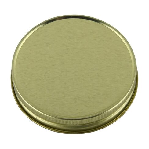 North Mountain Supply 63mm Gold Metal Screw Caps with Plastisol Liner – Fits 63-400 Continuous Thread Jars – 12 Pack Metal Lids – Leak-Proof Seal – Made in USA in Saudi Arabia