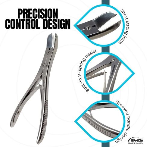Stainless Steel Bone Cutter 6" Heavy Duty Double Action Forceps with Sharp Curved Blades in Kuwait