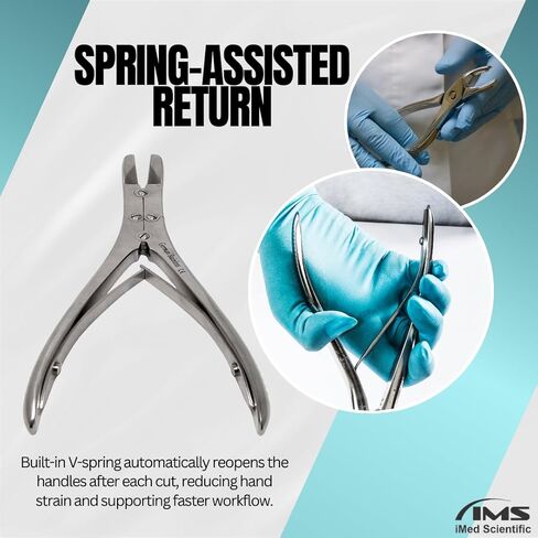 Stainless Steel Bone Cutter 6" Heavy Duty Double Action Forceps with Sharp Curved Blades in Kuwait