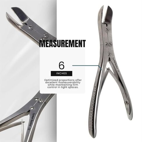 Stainless Steel Bone Cutter 6" Heavy Duty Double Action Forceps with Sharp Curved Blades in Kuwait