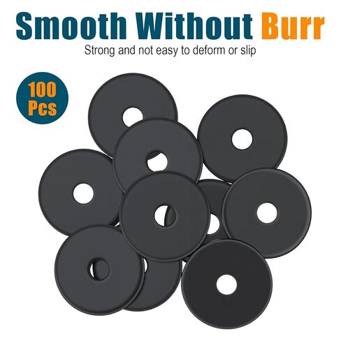 100 Pack 1/4" ID x 1-1/4" OD Fender Washers, Black Oxide, Thickened 18-8(304) Stainless Steel M6 Large Flat Washers, Washer for 1/4" Screws & Bolts in Saudi Arabia