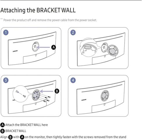 Monitor Wall Mount Adapter Bracket Accessories, LC49J890DKMXZN LC49J890DKMXUF LC49J890DKRXXU Bracket Replacement Parts in Kuwait