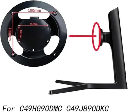 Monitor Wall Mount Bracket Adapter Accessories, Compatible For Samsung, CHG9 LC49HG90DMNXZA C49RG90SSN Bracket Replacement Parts. in Kuwait