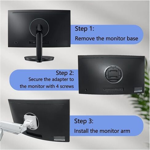 75mmX75mm Monitor Wall Mount Accessories, Compatible For Samsung, CFG70 LC24FG70FQNXZA LC27FG70FQNXZA Bracket Replacement Parts. in Kuwait