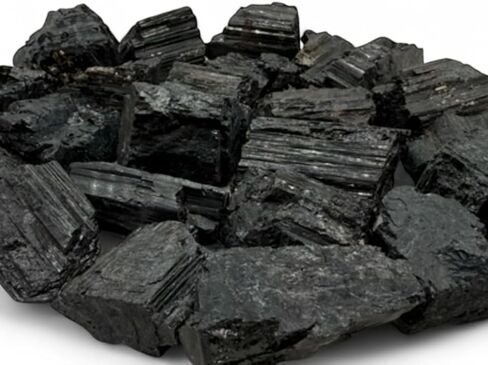 Rough Black Tourmaline Crystals - Raw Natural Black Tourmaline Stones Bulk - Crystal Healing (1-2", 3, count) in Saudi Arabia