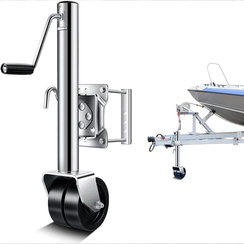 Trailer Jack Wheel - Boat Trailer Jack, Swivel Trailer Jack with 6 Inch Dual Wheels, 1500 Lbs Capacity Lift Heavy Duty Boat Trailer Jack, for RV Camper Utility Aessories in Saudi Arabia