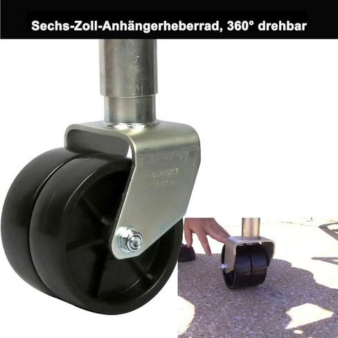 Trailer Jack Wheel - Boat Trailer Jack, Swivel Trailer Jack with 6 Inch Dual Wheels, 1500 Lbs Capacity Lift Heavy Duty Boat Trailer Jack, for RV Camper Utility Aessories in Saudi Arabia