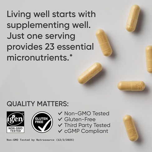 Sports Research® Multivitamin – Advanced Formula - 23 Essential Vitamins & Minerals with CoQ10 & Iodine - Daily Nutrient Support*- Non-GMO Tested & Gluten-Free -60 Veggie Capsules in Saudi Arabia