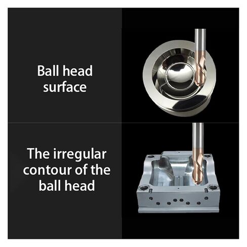 Ball Nose End Mill Cutter CNC Router Bits Tungsten Carbide Double Flute Milling Tool HRC50 55 65 R1 R2 in Saudi Arabia